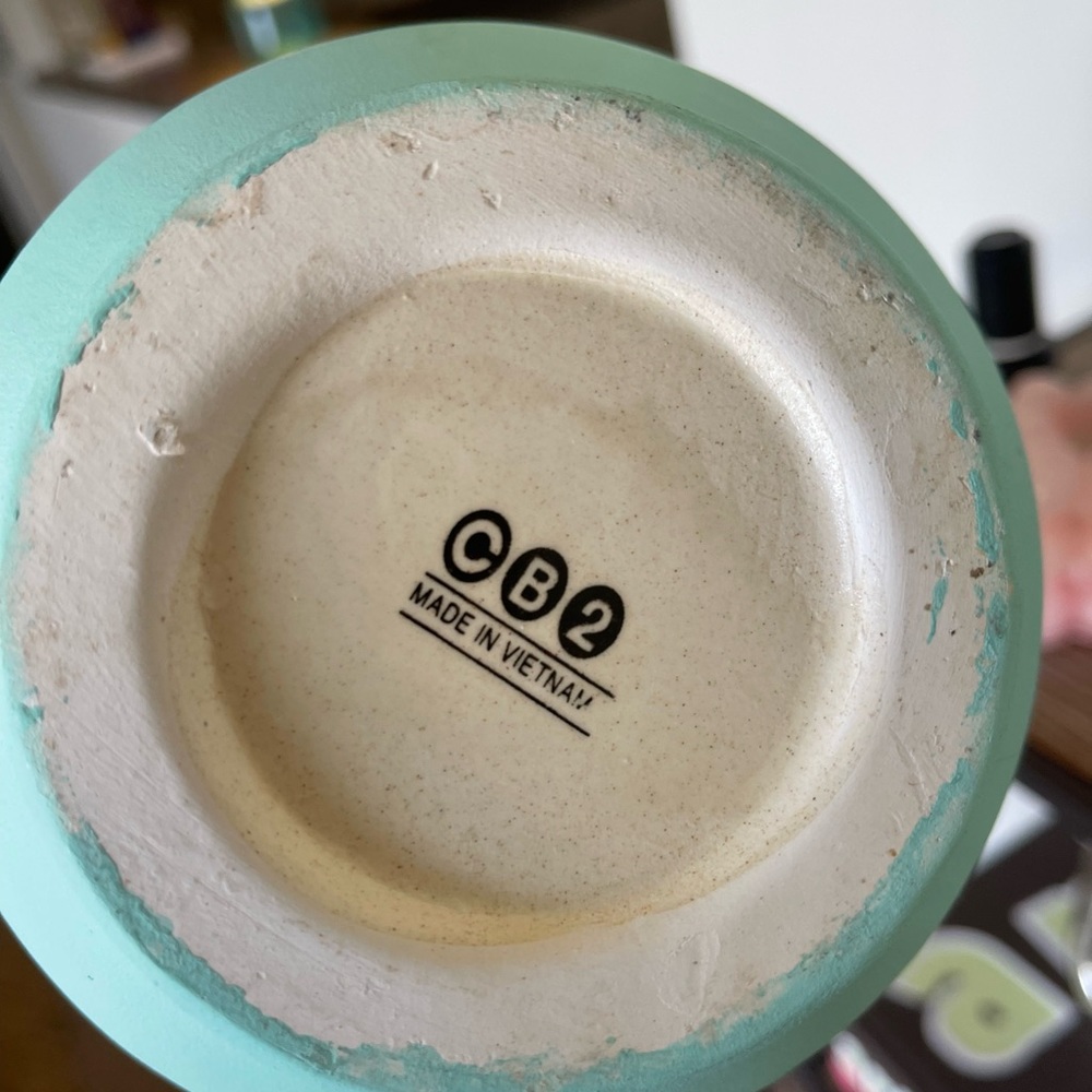 CB2 Turquoise Vase - Picture 2 of 3